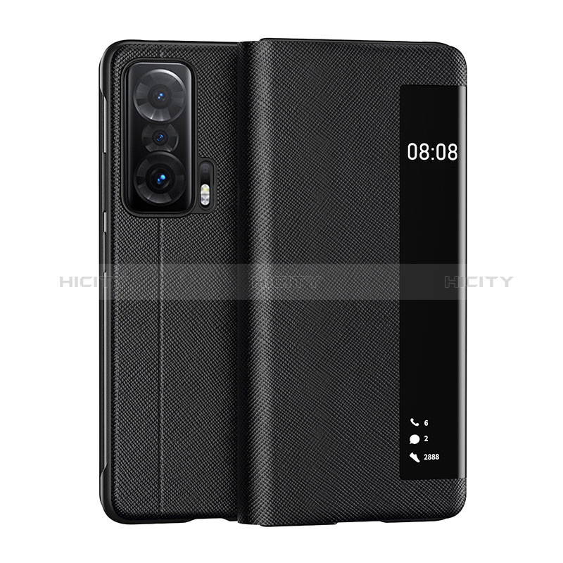 Coque Portefeuille Livre Cuir Etui Clapet LF2 pour Huawei Honor Magic V 5G Noir Plus