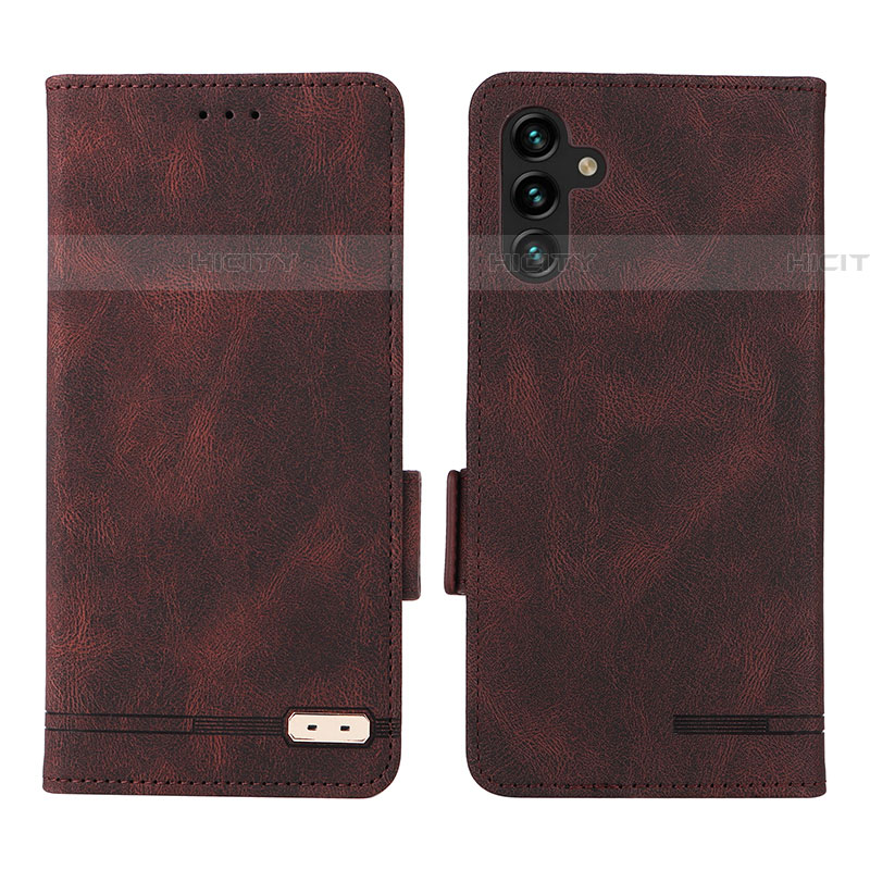 Coque Portefeuille Livre Cuir Etui Clapet LZ1 pour Samsung Galaxy A04s Marron Plus