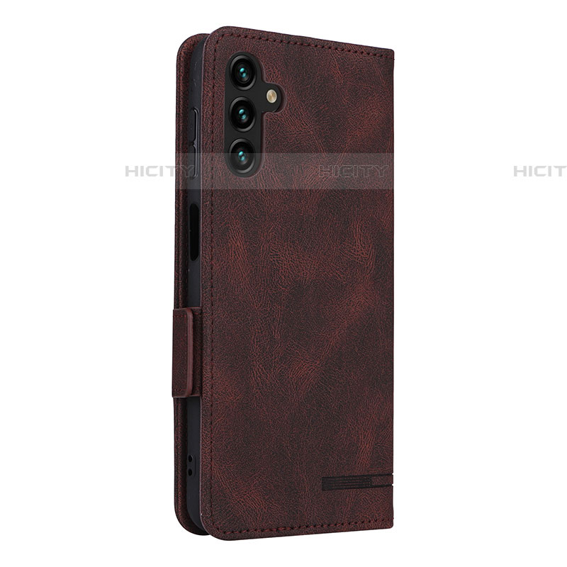 Coque Portefeuille Livre Cuir Etui Clapet LZ4 pour Samsung Galaxy A04s Marron Plus