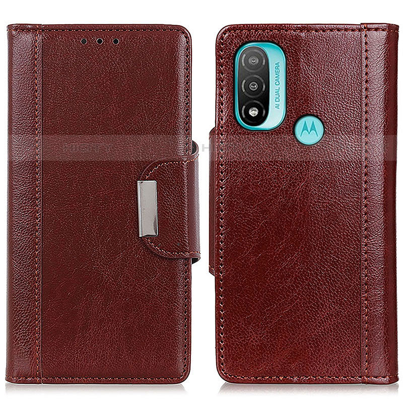 Coque Portefeuille Livre Cuir Etui Clapet M01L pour Motorola Moto E30 Marron Plus