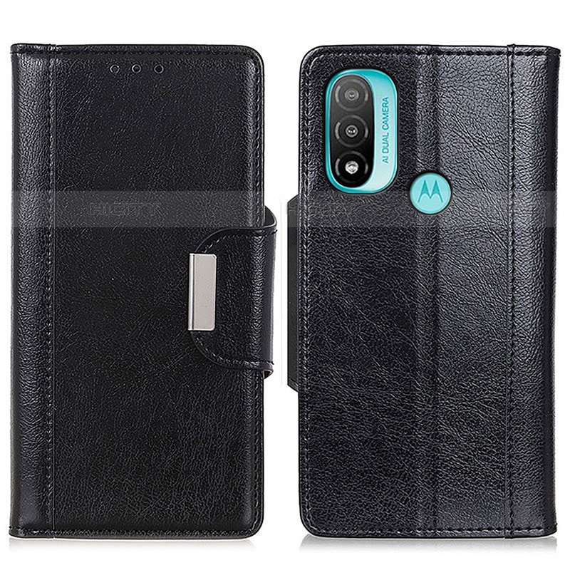 Coque Portefeuille Livre Cuir Etui Clapet M01L pour Motorola Moto E40 Noir Plus