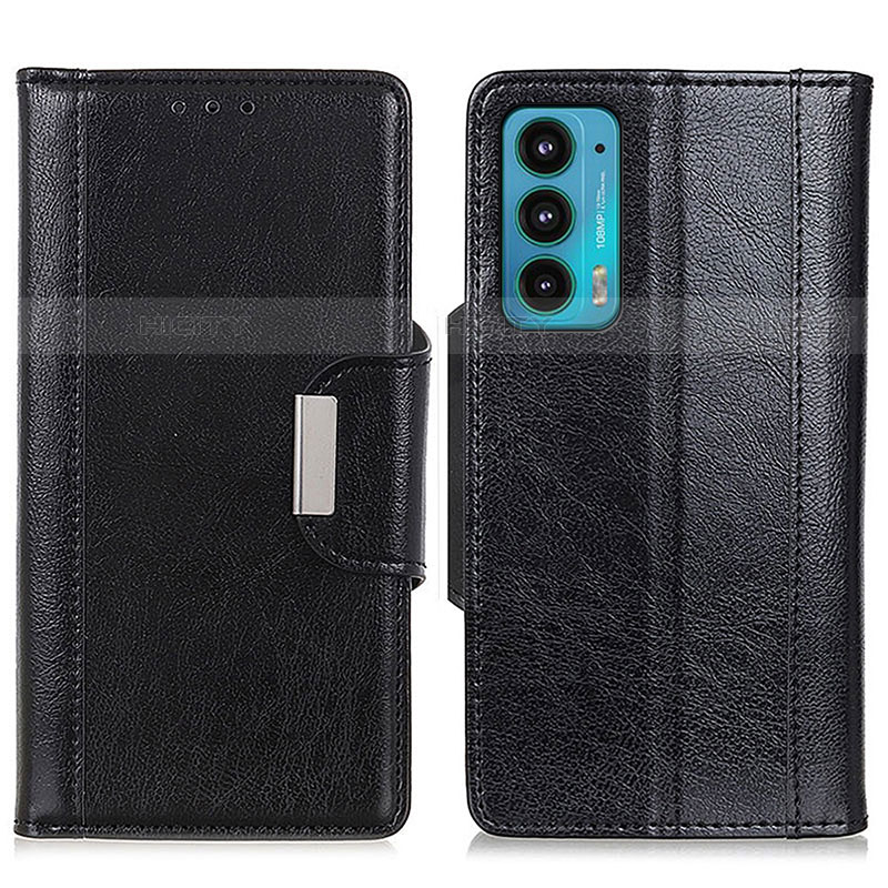 Coque Portefeuille Livre Cuir Etui Clapet M01L pour Motorola Moto Edge 20 5G Noir Plus