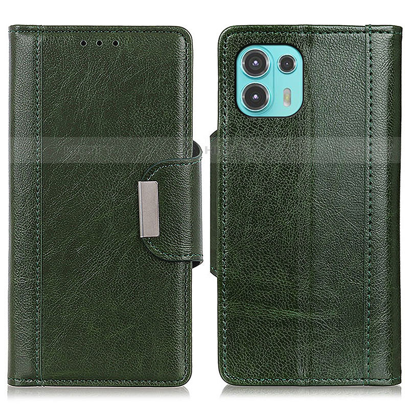 Coque Portefeuille Livre Cuir Etui Clapet M01L pour Motorola Moto Edge 20 Lite 5G Vert Plus