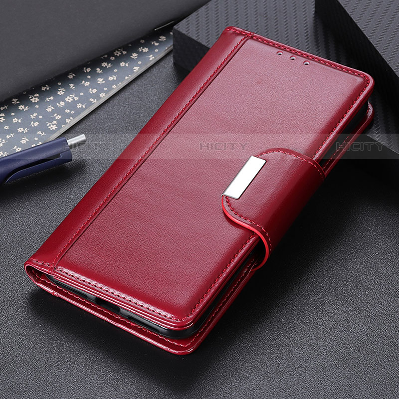 Coque Portefeuille Livre Cuir Etui Clapet M01L pour Motorola Moto G Play (2023) Rouge Plus