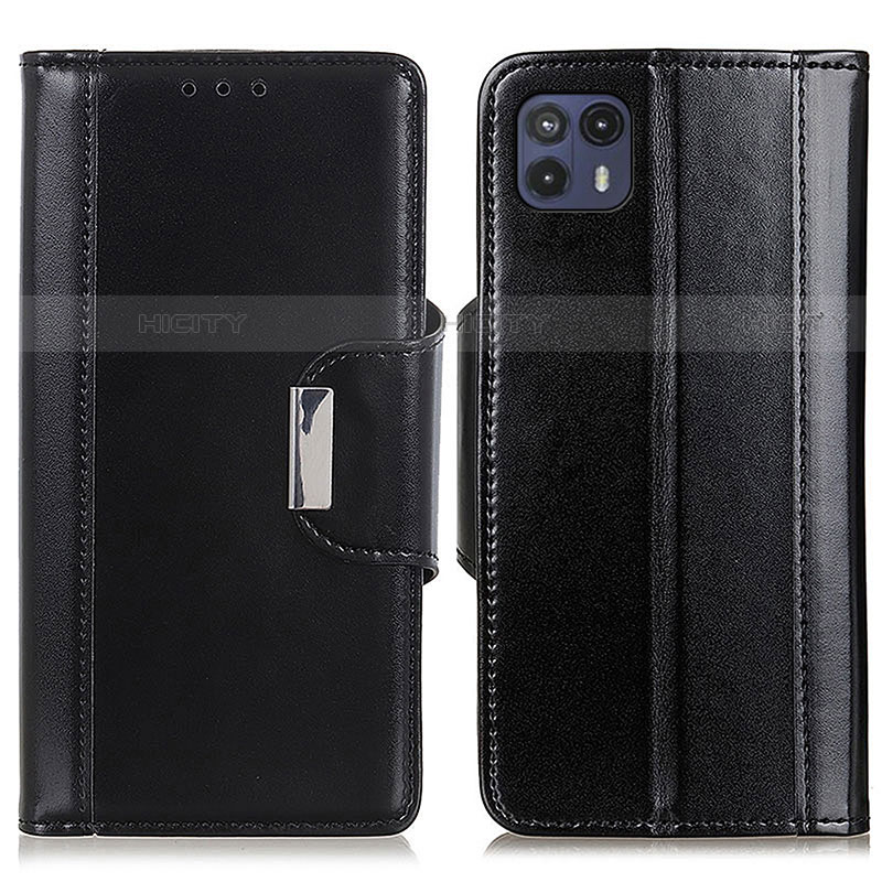 Coque Portefeuille Livre Cuir Etui Clapet M01L pour Motorola Moto G50 5G Noir Plus