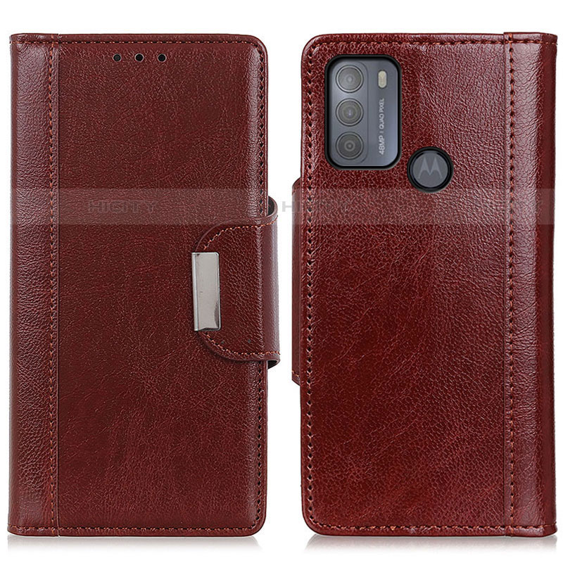 Coque Portefeuille Livre Cuir Etui Clapet M01L pour Motorola Moto G50 Marron Plus