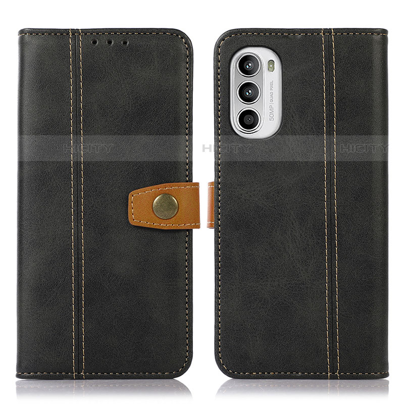 Coque Portefeuille Livre Cuir Etui Clapet M01L pour Motorola MOTO G52 Noir Plus