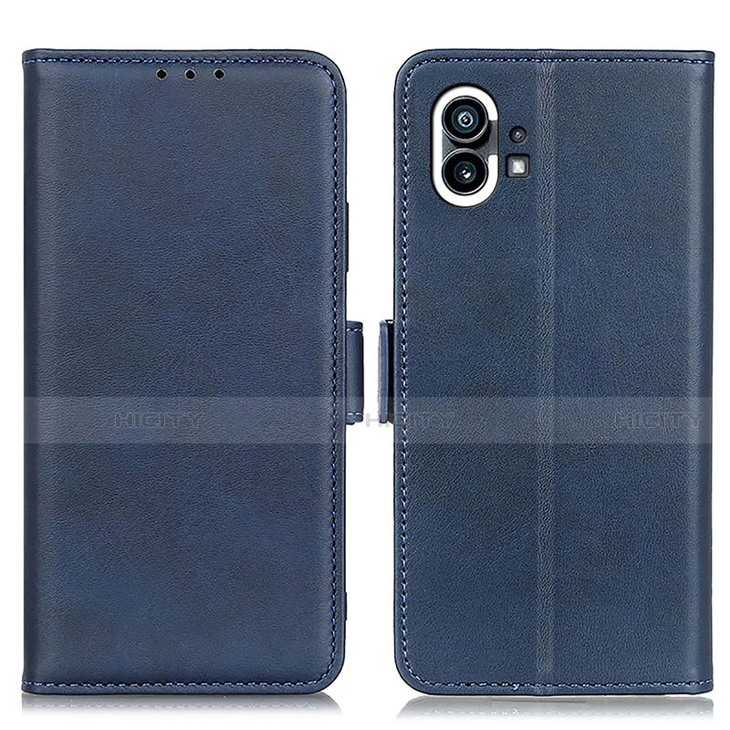 Coque Portefeuille Livre Cuir Etui Clapet M01L pour Nothing Phone 1 Bleu Plus