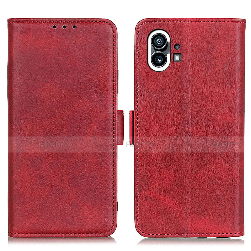 Coque Portefeuille Livre Cuir Etui Clapet M01L pour Nothing Phone 1 Rouge Plus