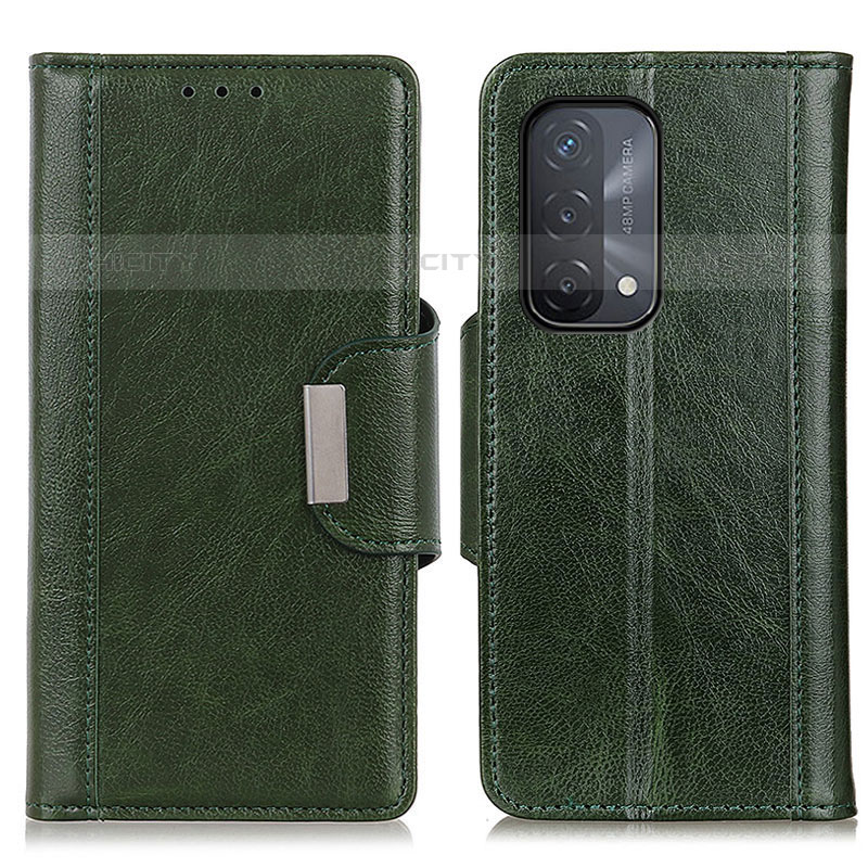 Coque Portefeuille Livre Cuir Etui Clapet M01L pour OnePlus Nord N200 5G Vert Plus