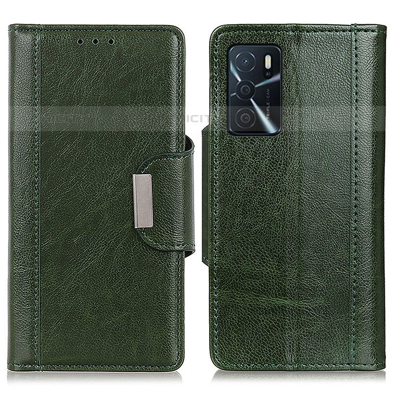 Coque Portefeuille Livre Cuir Etui Clapet M01L pour Oppo A16s Vert Plus