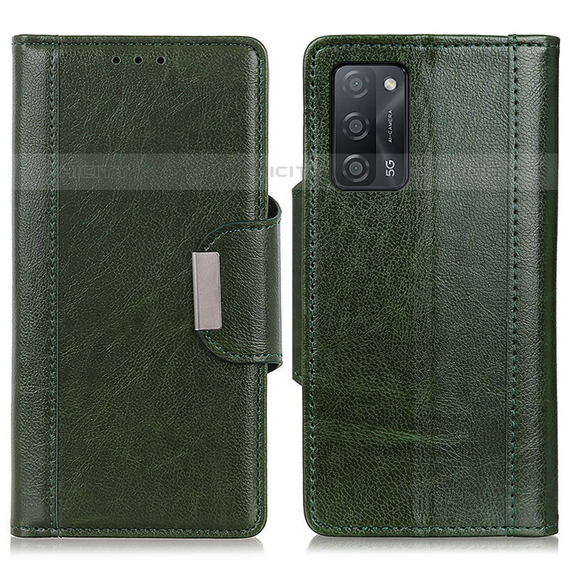 Coque Portefeuille Livre Cuir Etui Clapet M01L pour Oppo A53s 5G Vert Plus