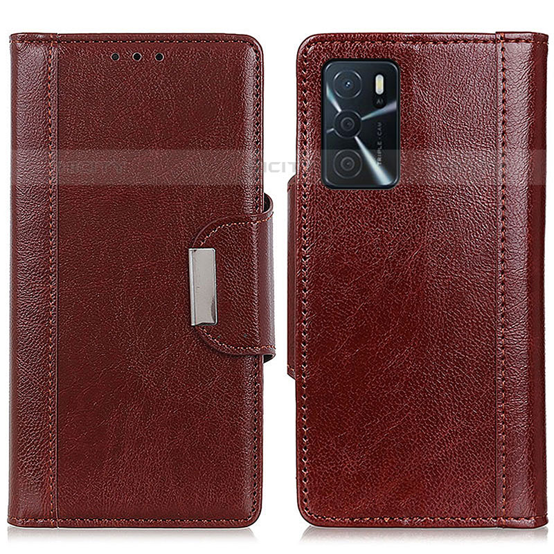 Coque Portefeuille Livre Cuir Etui Clapet M01L pour Oppo A54s Marron Plus