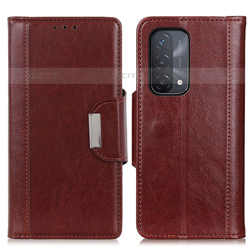 Coque Portefeuille Livre Cuir Etui Clapet M01L pour Oppo A93 5G Marron Plus