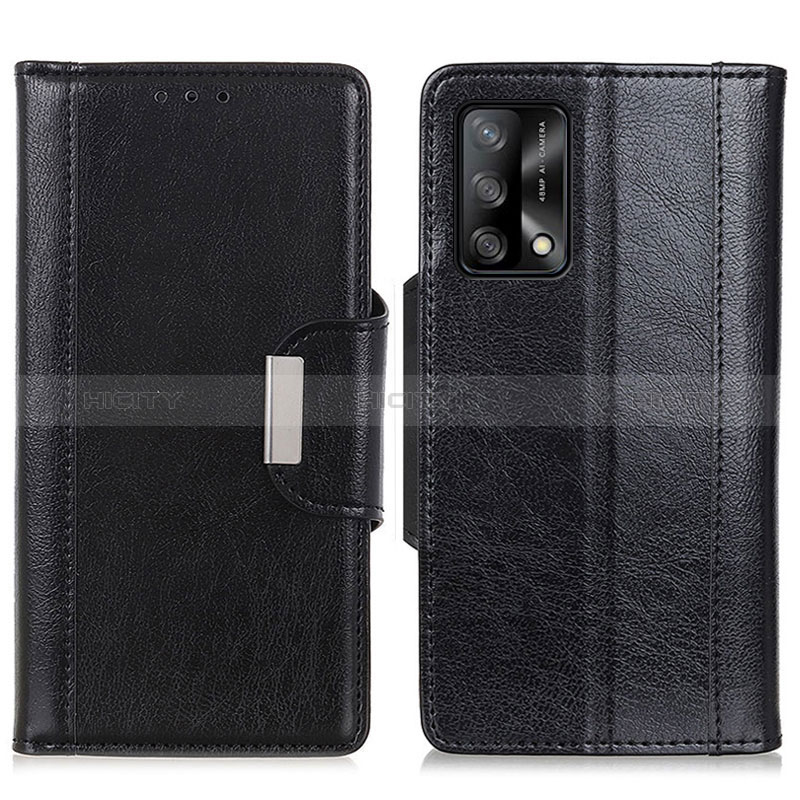 Coque Portefeuille Livre Cuir Etui Clapet M01L pour Oppo F19 Noir Plus