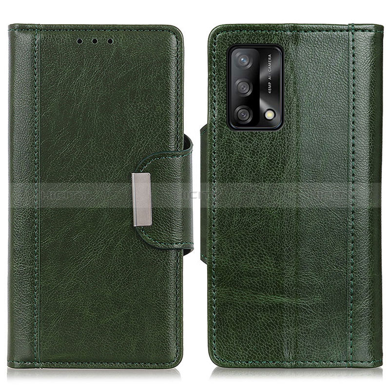 Coque Portefeuille Livre Cuir Etui Clapet M01L pour Oppo F19s Vert Plus