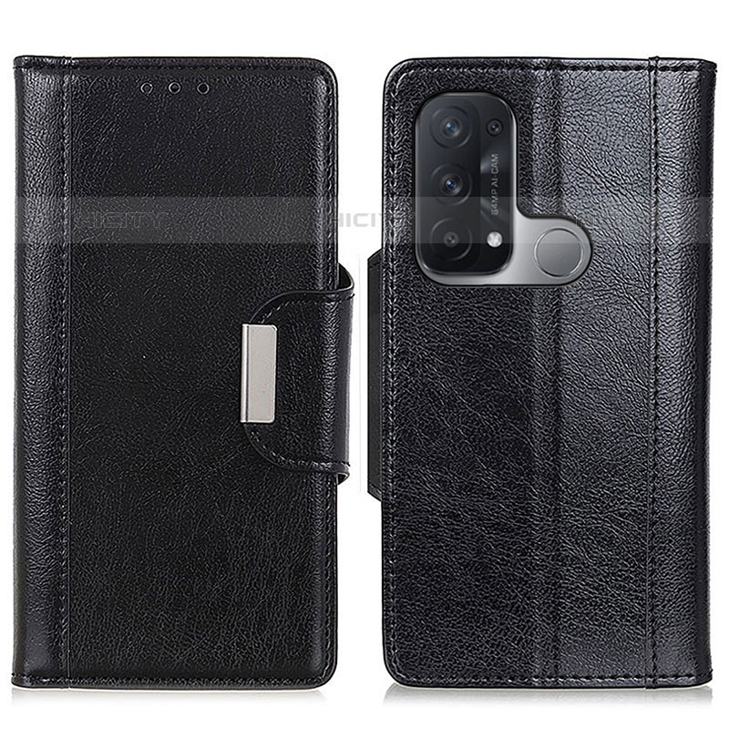 Coque Portefeuille Livre Cuir Etui Clapet M01L pour Oppo Reno5 A Noir Plus