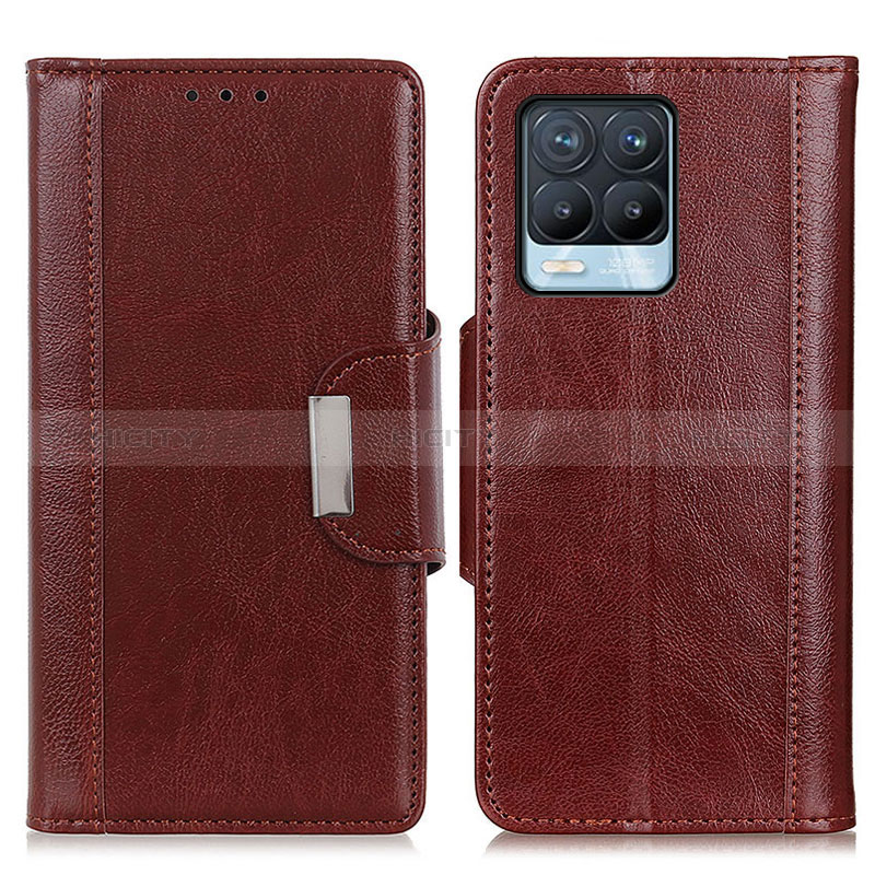 Coque Portefeuille Livre Cuir Etui Clapet M01L pour Realme 8 4G Marron Plus