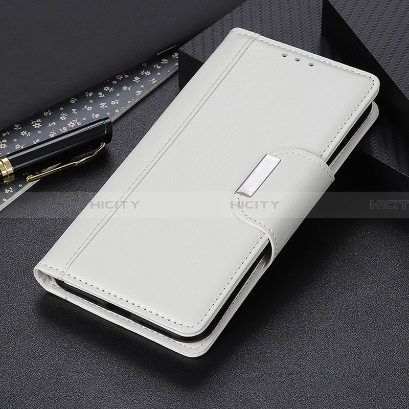 Coque Portefeuille Livre Cuir Etui Clapet M01L pour Samsung Galaxy A02 Blanc Plus