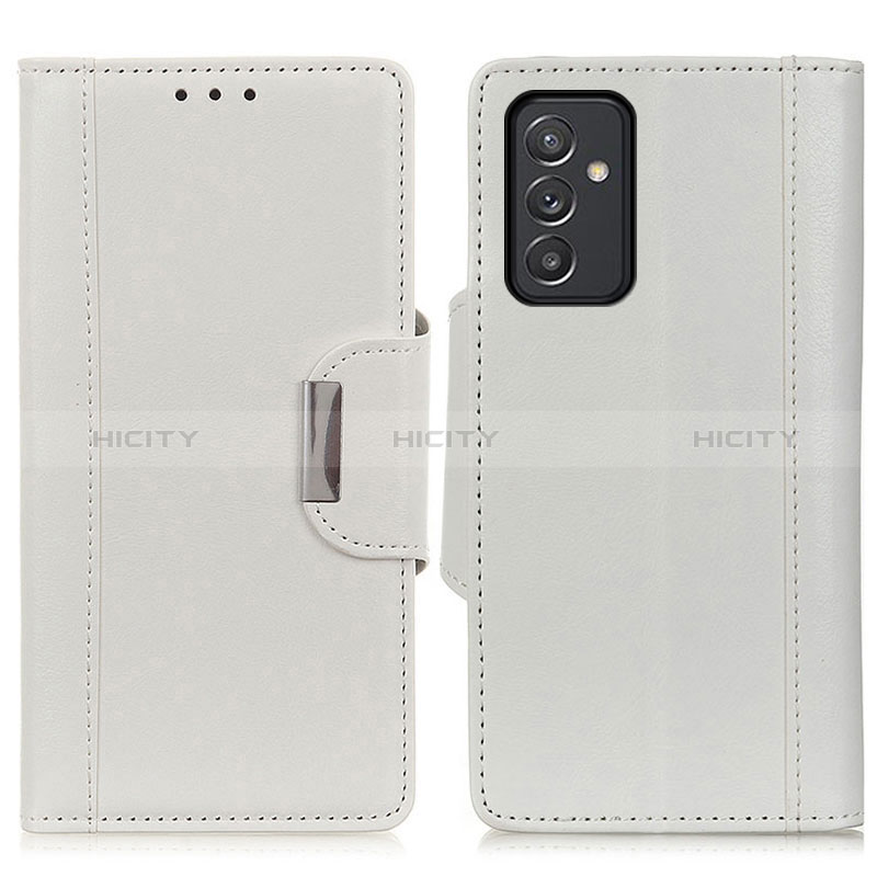 Coque Portefeuille Livre Cuir Etui Clapet M01L pour Samsung Galaxy A15 4G Blanc Plus