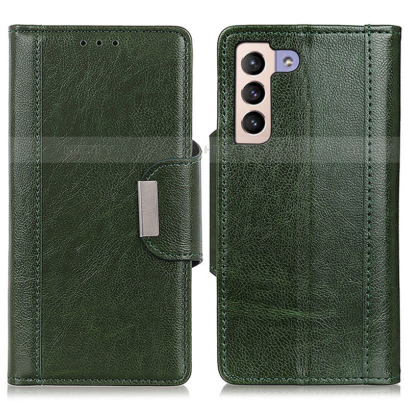 Coque Portefeuille Livre Cuir Etui Clapet M01L pour Samsung Galaxy S21 FE 5G Vert Plus