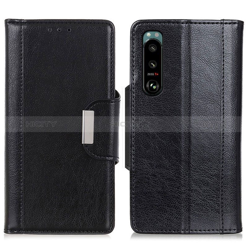 Coque Portefeuille Livre Cuir Etui Clapet M01L pour Sony Xperia 5 III Noir Plus