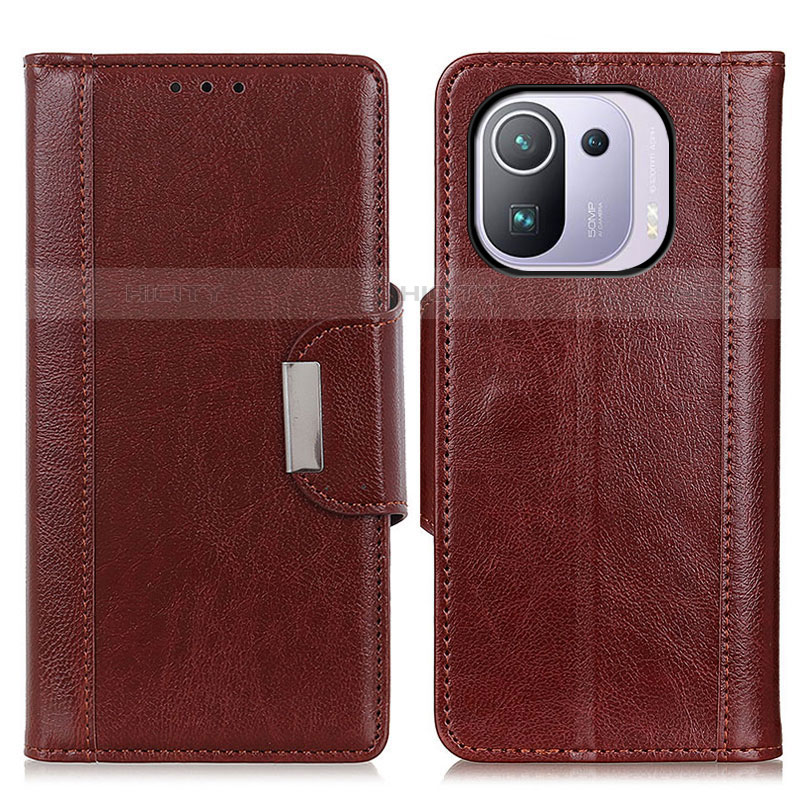 Coque Portefeuille Livre Cuir Etui Clapet M01L pour Xiaomi Mi 11 Pro 5G Marron Plus