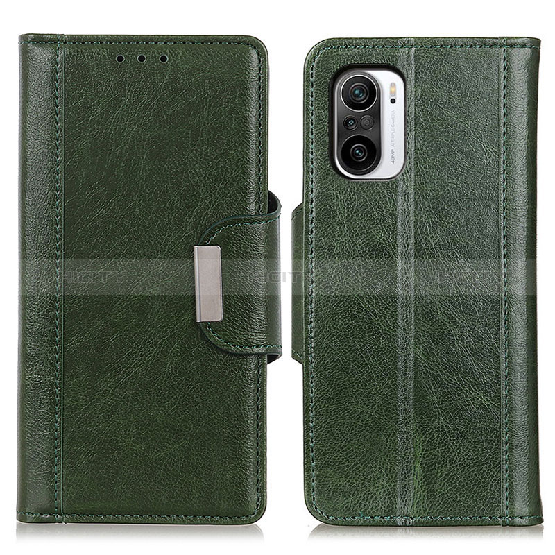 Coque Portefeuille Livre Cuir Etui Clapet M01L pour Xiaomi Mi 11i 5G Vert Plus