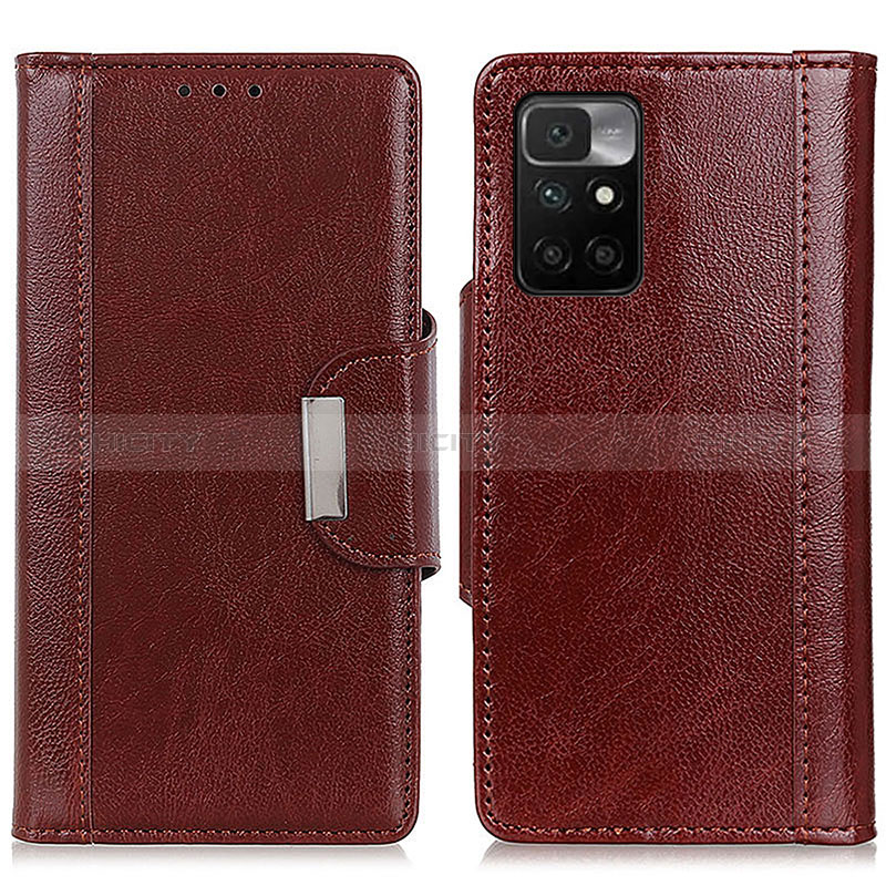 Coque Portefeuille Livre Cuir Etui Clapet M01L pour Xiaomi Redmi 10 4G Marron Plus