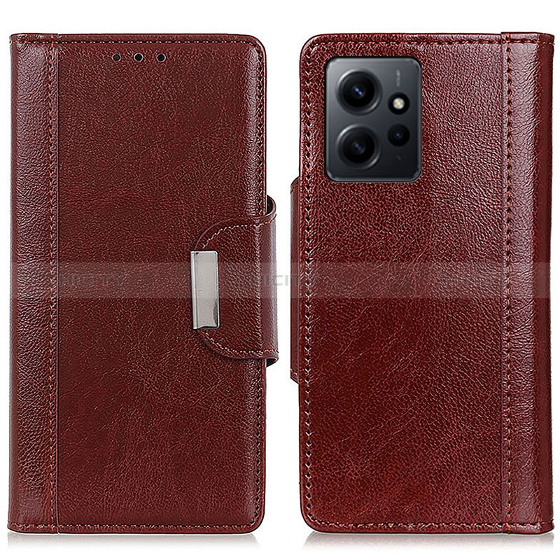 Coque Portefeuille Livre Cuir Etui Clapet M01L pour Xiaomi Redmi Note 12 4G Marron Plus