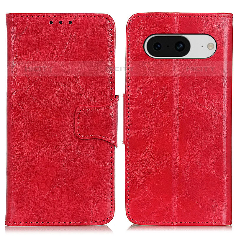 Coque Portefeuille Livre Cuir Etui Clapet M02L pour Google Pixel 8 5G Rouge Plus