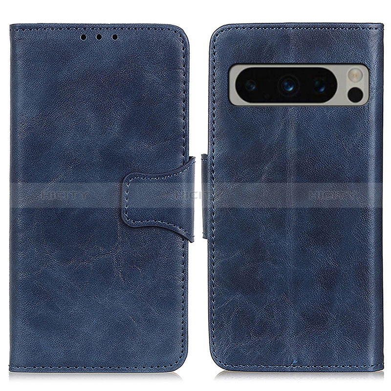 Coque Portefeuille Livre Cuir Etui Clapet M02L pour Google Pixel 8 Pro 5G Bleu Plus