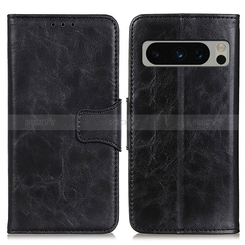 Coque Portefeuille Livre Cuir Etui Clapet M02L pour Google Pixel 8 Pro 5G Noir Plus