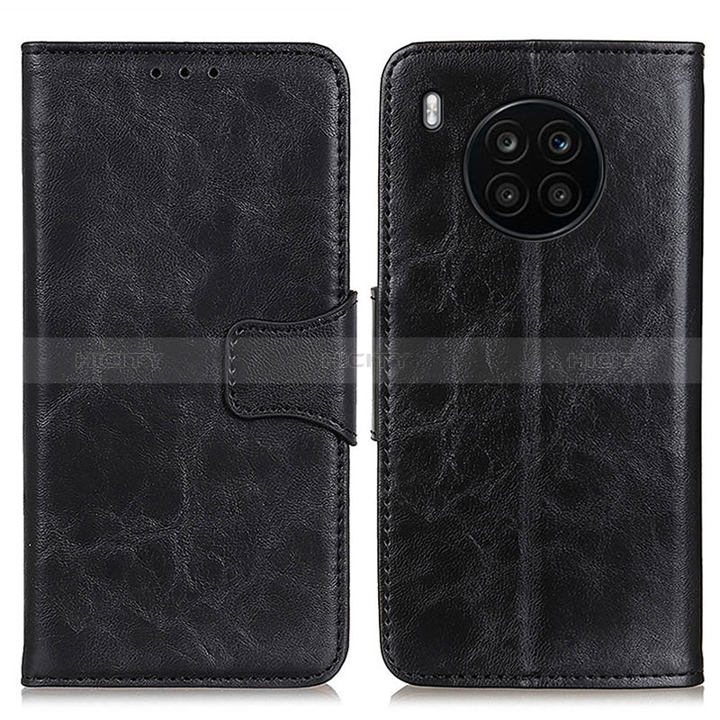 Coque Portefeuille Livre Cuir Etui Clapet M02L pour Huawei Honor 50 Lite Noir Plus