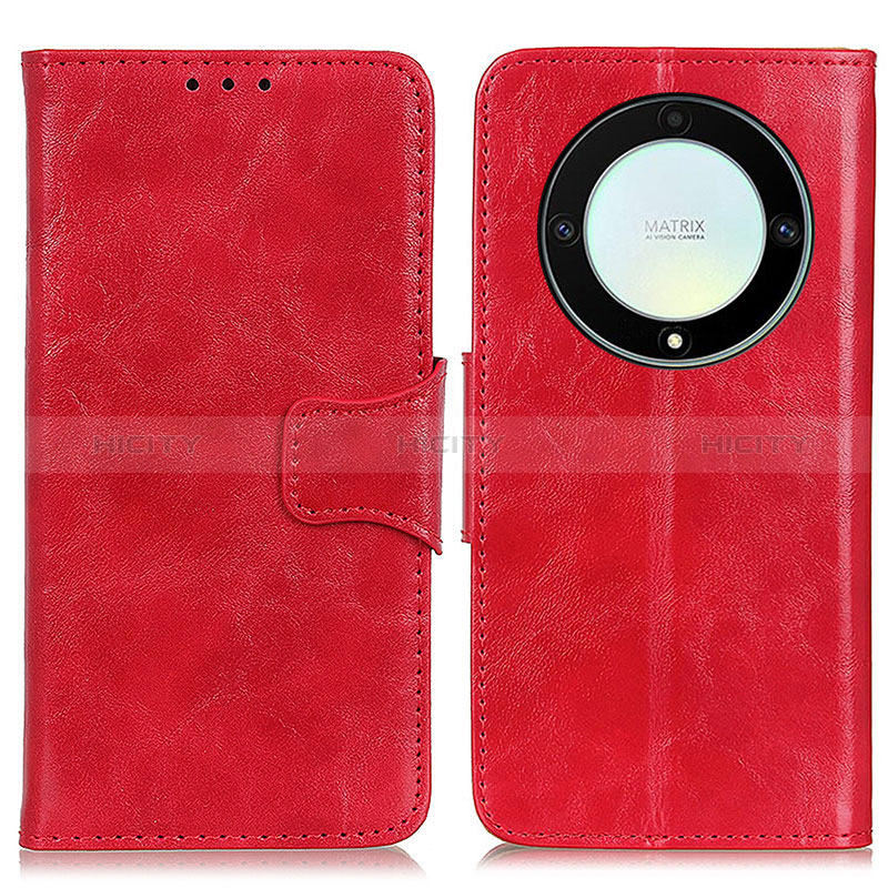 Coque Portefeuille Livre Cuir Etui Clapet M02L pour Huawei Honor X9a 5G Rouge Plus