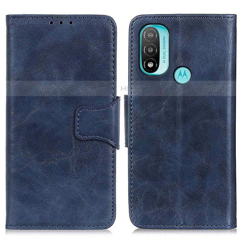 Coque Portefeuille Livre Cuir Etui Clapet M02L pour Motorola Moto E30 Bleu Plus