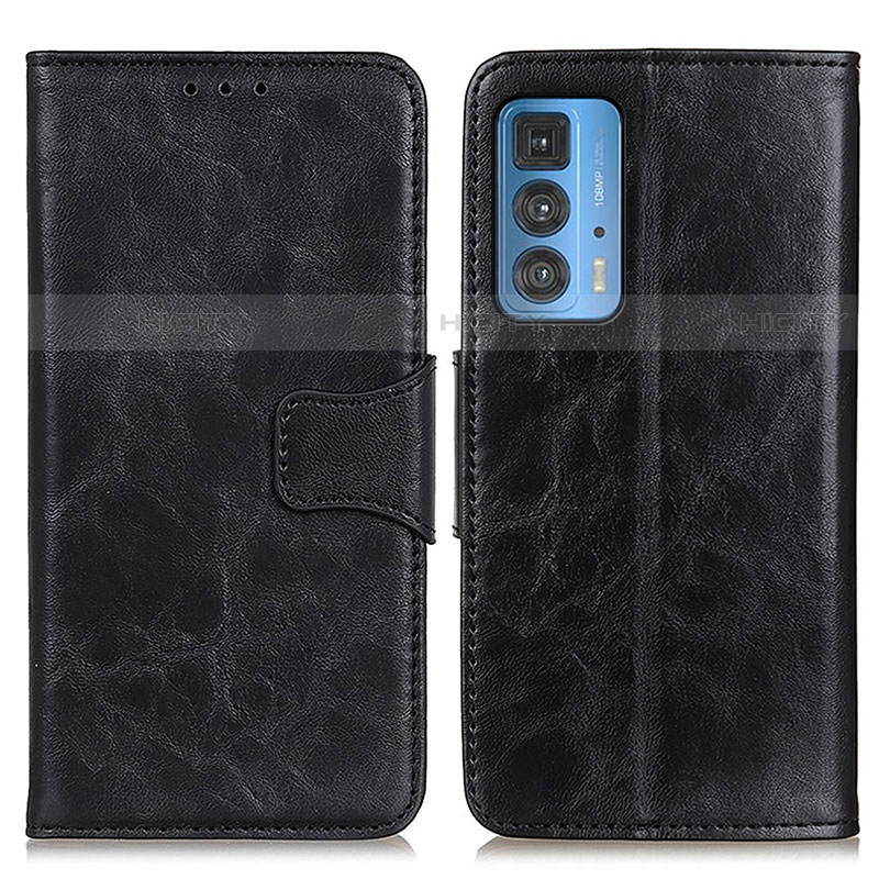 Coque Portefeuille Livre Cuir Etui Clapet M02L pour Motorola Moto Edge 20 Pro 5G Noir Plus