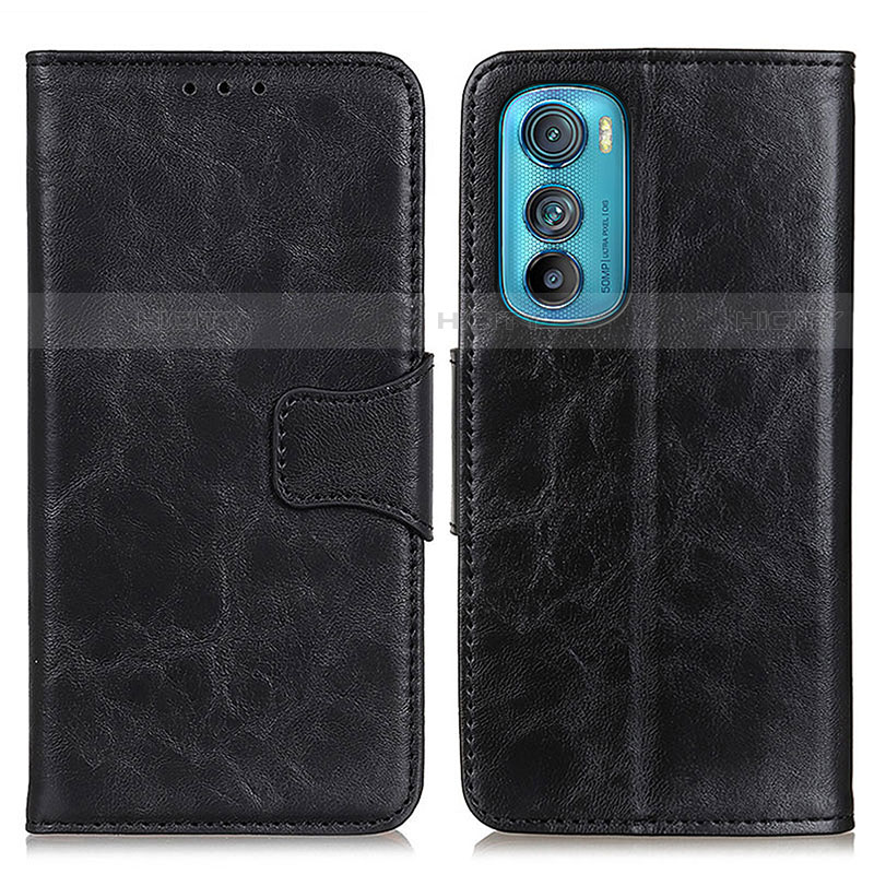 Coque Portefeuille Livre Cuir Etui Clapet M02L pour Motorola Moto Edge 30 5G Noir Plus