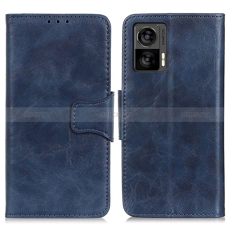 Coque Portefeuille Livre Cuir Etui Clapet M02L pour Motorola Moto Edge 30 Lite 5G Bleu Plus