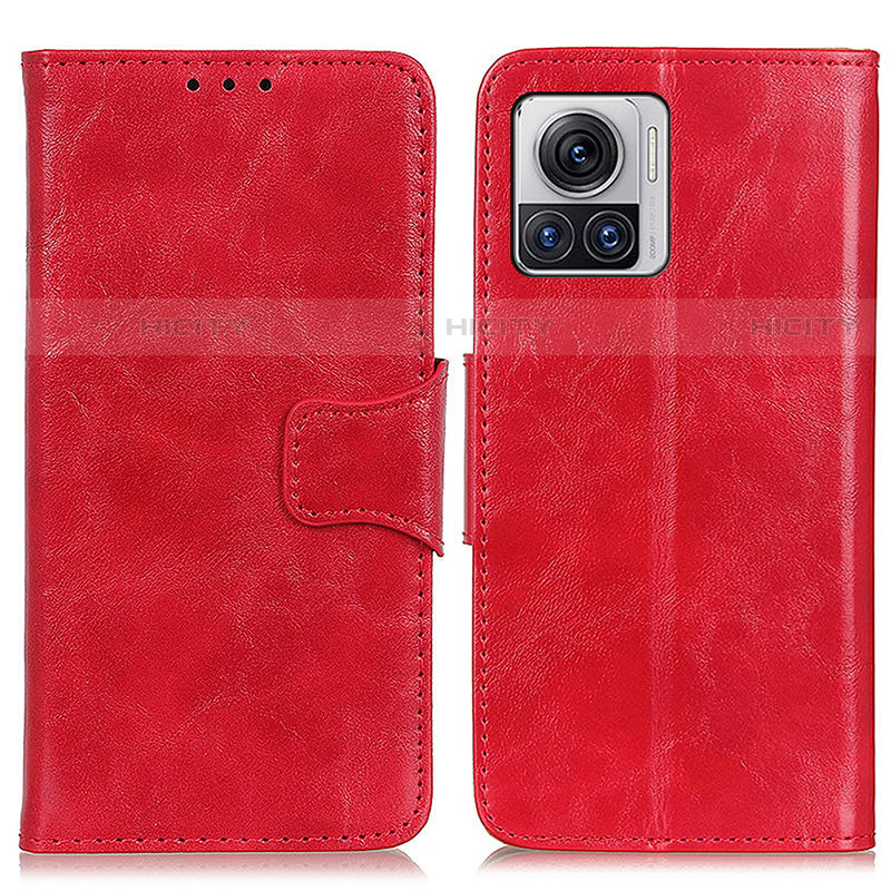 Coque Portefeuille Livre Cuir Etui Clapet M02L pour Motorola Moto Edge 30 Ultra 5G Rouge Plus