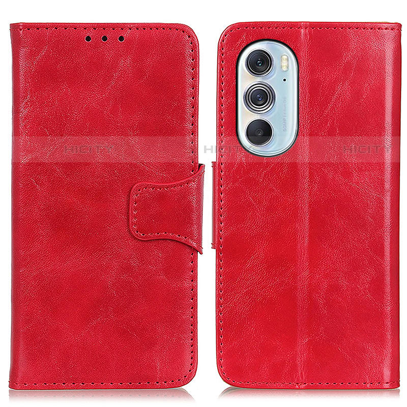 Coque Portefeuille Livre Cuir Etui Clapet M02L pour Motorola Moto Edge Plus (2022) 5G Rouge Plus