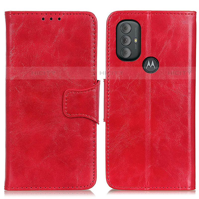 Coque Portefeuille Livre Cuir Etui Clapet M02L pour Motorola Moto G Play (2023) Rouge Plus