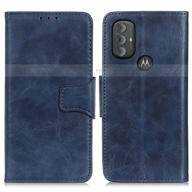 Coque Portefeuille Livre Cuir Etui Clapet M02L pour Motorola Moto G Play Gen 2 Bleu Plus