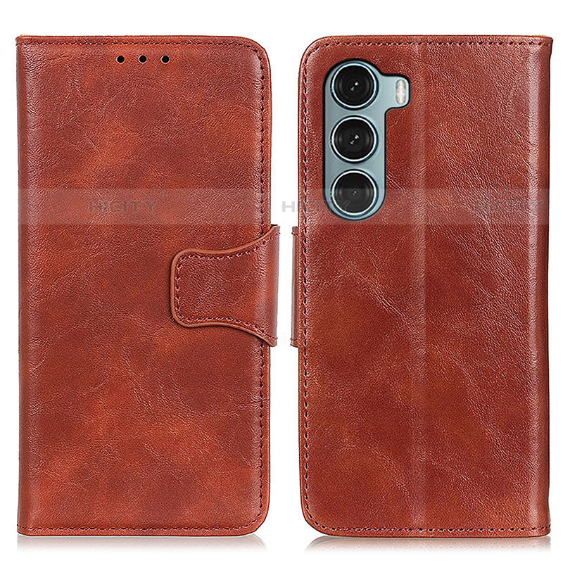 Coque Portefeuille Livre Cuir Etui Clapet M02L pour Motorola Moto G200 5G Marron Plus