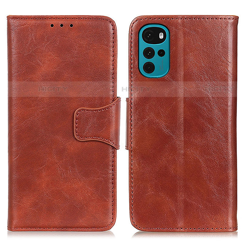 Coque Portefeuille Livre Cuir Etui Clapet M02L pour Motorola Moto G22 Marron Plus