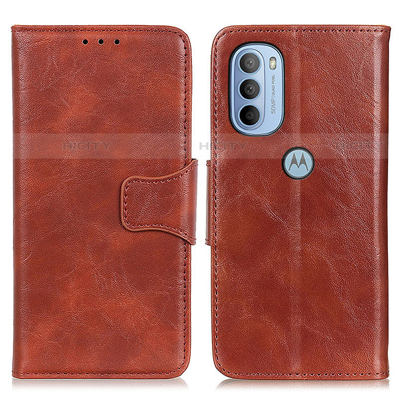 Coque Portefeuille Livre Cuir Etui Clapet M02L pour Motorola Moto G31 Marron Plus