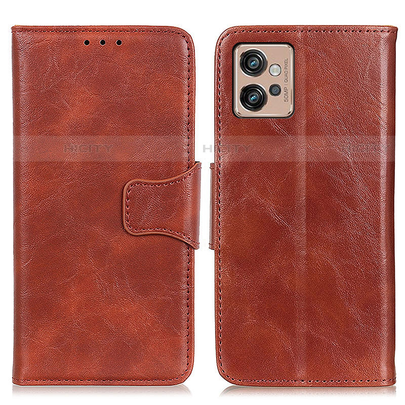 Coque Portefeuille Livre Cuir Etui Clapet M02L pour Motorola Moto G32 Marron Plus