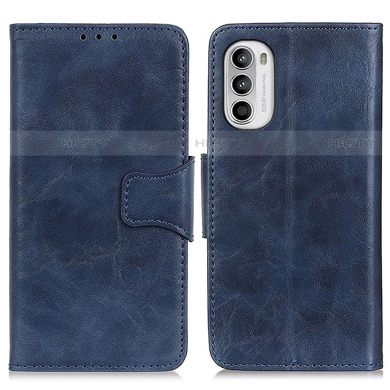 Coque Portefeuille Livre Cuir Etui Clapet M02L pour Motorola MOTO G52 Bleu Plus