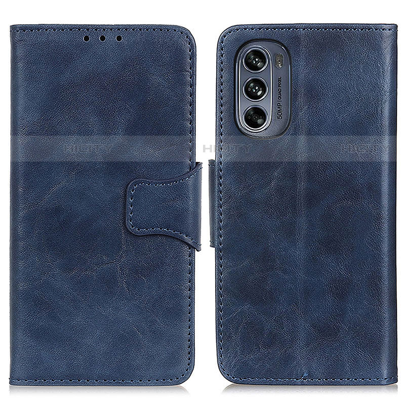 Coque Portefeuille Livre Cuir Etui Clapet M02L pour Motorola Moto G62 5G Bleu Plus