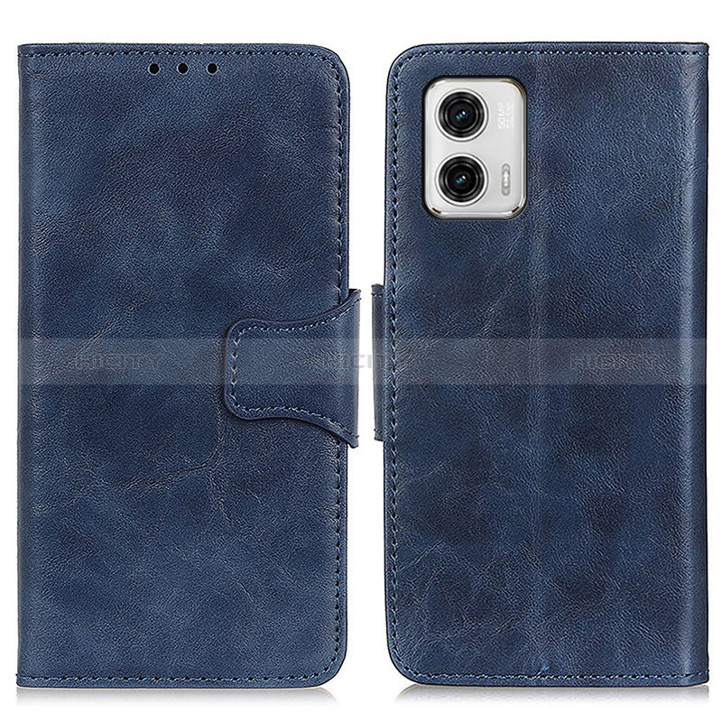 Coque Portefeuille Livre Cuir Etui Clapet M02L pour Motorola Moto G73 5G Bleu Plus